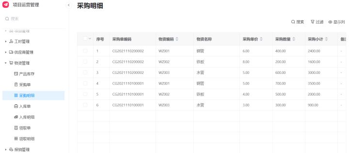 工程项目库存管理