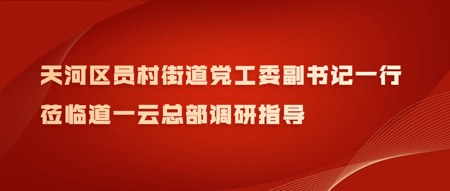 天河区员村街道党工委副书记程磊一行莅临赢咖8注册总部调研指导